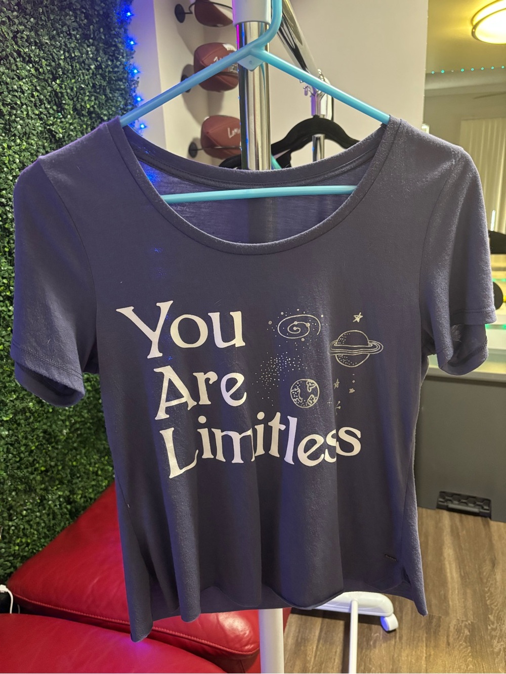 Barbados short sleeve tee with white 'You Are Limitless' print